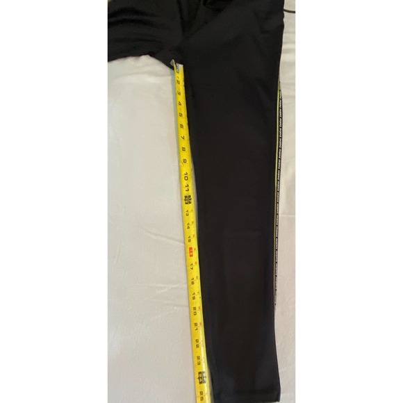 Bebe leggings with gold striping down legs classic Bebe logo repeated - Picture 9 of 9